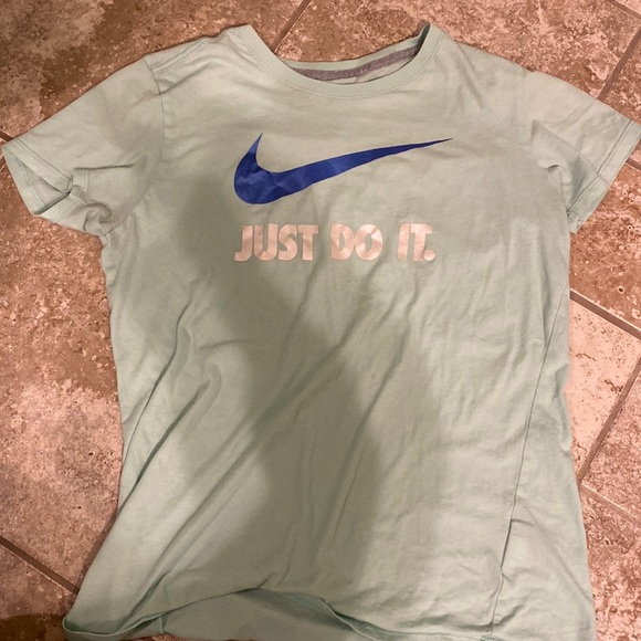 Mint green just do it shirt kids - Picture 1 of 4